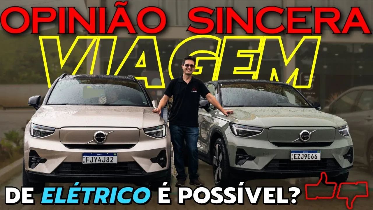 Dá pra VIAJAR de CARRO ELÉTRICO? Na estrada de Volvo XC40 - SP até SC. Recarga, autonomia, problemas