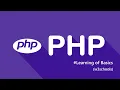 PHP - Learning basics of PHP with w3schools