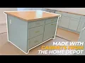 Making A Kitchen Island Out Of Home Depot Cabinets High End Low Cost