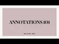 Annotations 101