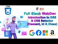 Lec-10 Introduction to css CSS Selector Element Id Class Full Stack Web Development Bootcamp