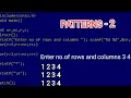patterns in C programming language in telugu used in interview telugu learn for free