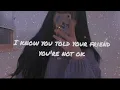 Download Lagu I know you told your friend you're not ok..(As you fade away) lyrics video