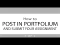 How to Create a Portfolium Post and Submit