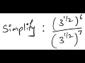 Exponents Simplify 3 6 3 7