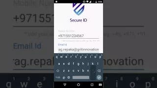Secure ID - Setup an account in Secure ID