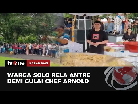 Makan Besar! Chef Arnold dan Bobon Masak 1.000 Porsi Gulai Ayam untuk Warga Solo