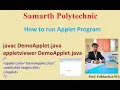 How to run applet program in java execution of java applet