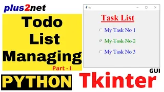 Tkinter Task todo list by using Check buttons and managing font overstrike style through events
