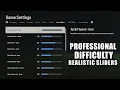 EA FC 24 Professional Difficulty Realistic Sliders For All Matches