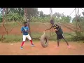 Kasumba Dennis from Uganda batting practice