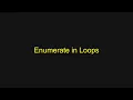 Python Tutorial - Enumerate in Loops