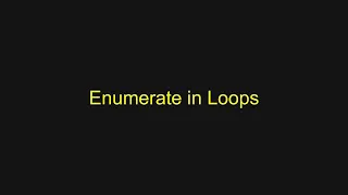 Python Tutorial - Enumerate in Loops