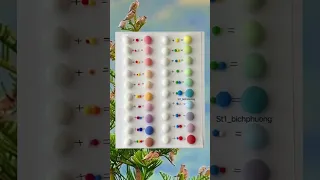 نتائج مزج اللون الأبيض مع الألوان الاخرى دندنها