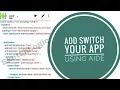 Add switch to your app using AIDE tutorial