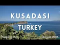 Walking in Kuşadası, Turkey | 4K City Ambience with Sea Waves \u0026 Streets Sounds