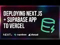 Deploy a Next js Supabase App to Vercel Step-by-Step in 2025