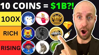🔥Top 10 *WINNING* Crypto Memecoins UNDER $1 Set To EXPLODE SOON?! (Tier List Rankings)