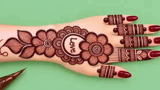 Back hand mehndi design easy | easy mehndi design tips | full hand beautiful mehndi design #mehndi