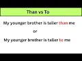 Than vs To - Difference When Comparing Two Things