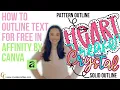 How to Outline Text Outline your words with patterns or colors for free in Affinity