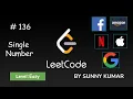 Single Number Maths Bit Manipulation 136 LeetCode Day 15
