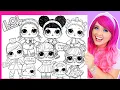 Coloring L O L Surprise Dolls Coloring Pages Teacher s Pet Bon Bon Hoops Kicks Roller Sk8er