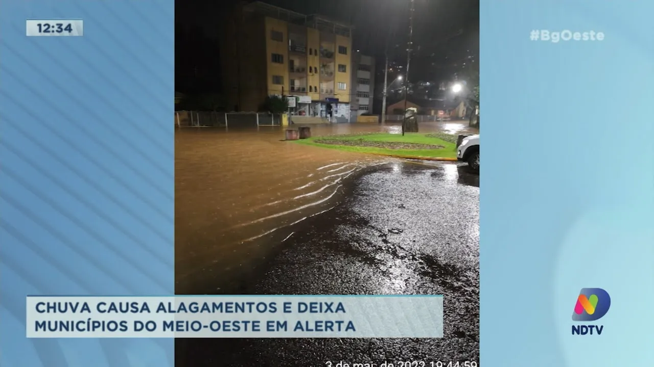 Chuva causa alagamentos e deixa municípios do Meio-Oeste em alerta