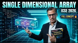 Single Dimensional Array Computer Application ICSE Class 10 sirtarunrupani STaR ICSE