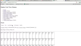 list view container size