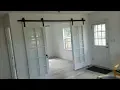 Converting old French doors to barn doors