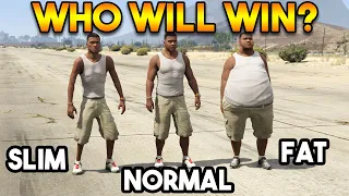 GTA 5 : SLIM VS NORMAL VS FAT FRANKLIN(WHO WILL WIN?)