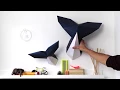 How to make a Paper Whale Tail DIY room decoration