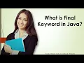 What is Final Keyword in Java