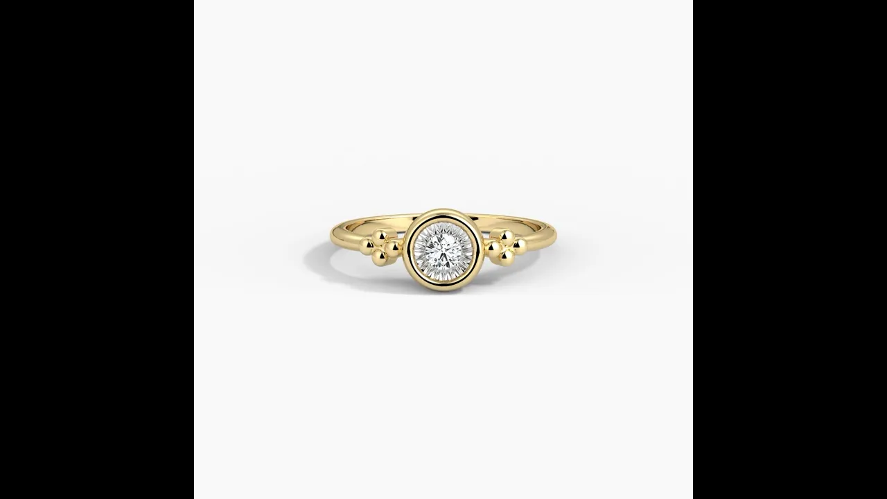 Sterling Silver Bezel Set Lab-Grown Diamond Ring