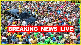 LIVE - Kindiki Blocked by Crowd in Juja along Kimbo Matangi Road in Kiambu