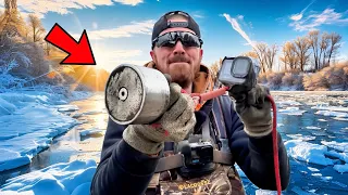 Download Tossing Giant Magnets in the FROZEN River! *EXTREME FROSTBITE* MP3