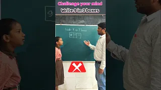 Write 9 In 3 Boxes Iq Test Education Maths School Students Shorts Viral 