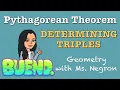 Determining Pythagorean Triples Geometry with Ms Negron