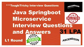 Core Java Java 8 Spring Boot Microservice Docker Real Interview Questions Ascendion Inc