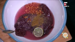 أحلى أكلة تتبيلة الكبده بالردة مع علاء الشربيني 