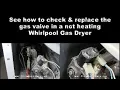 Whirlpool Gas Dryer Not Getting Hot - Check The gas valve