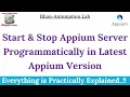 How to Start Stop Appium Server Programmatically Run Appium Server Appium Desktop