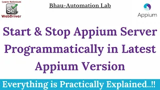 How to Start Stop Appium Server Programmatically Run Appium Server Appium Desktop