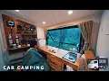 Download Lagu [Car Camping in Heavy Rain] Danger! A stormy night due to a typhoon. Eating nasi goreng.
