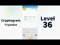 Cryptogram Tripledo Level 36 Solutions Logic Puzzle Game Mini Boss