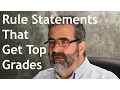 Rule Statements That Get Top Grades