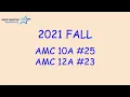 2021 Fall AMC 10A and AMC 12A