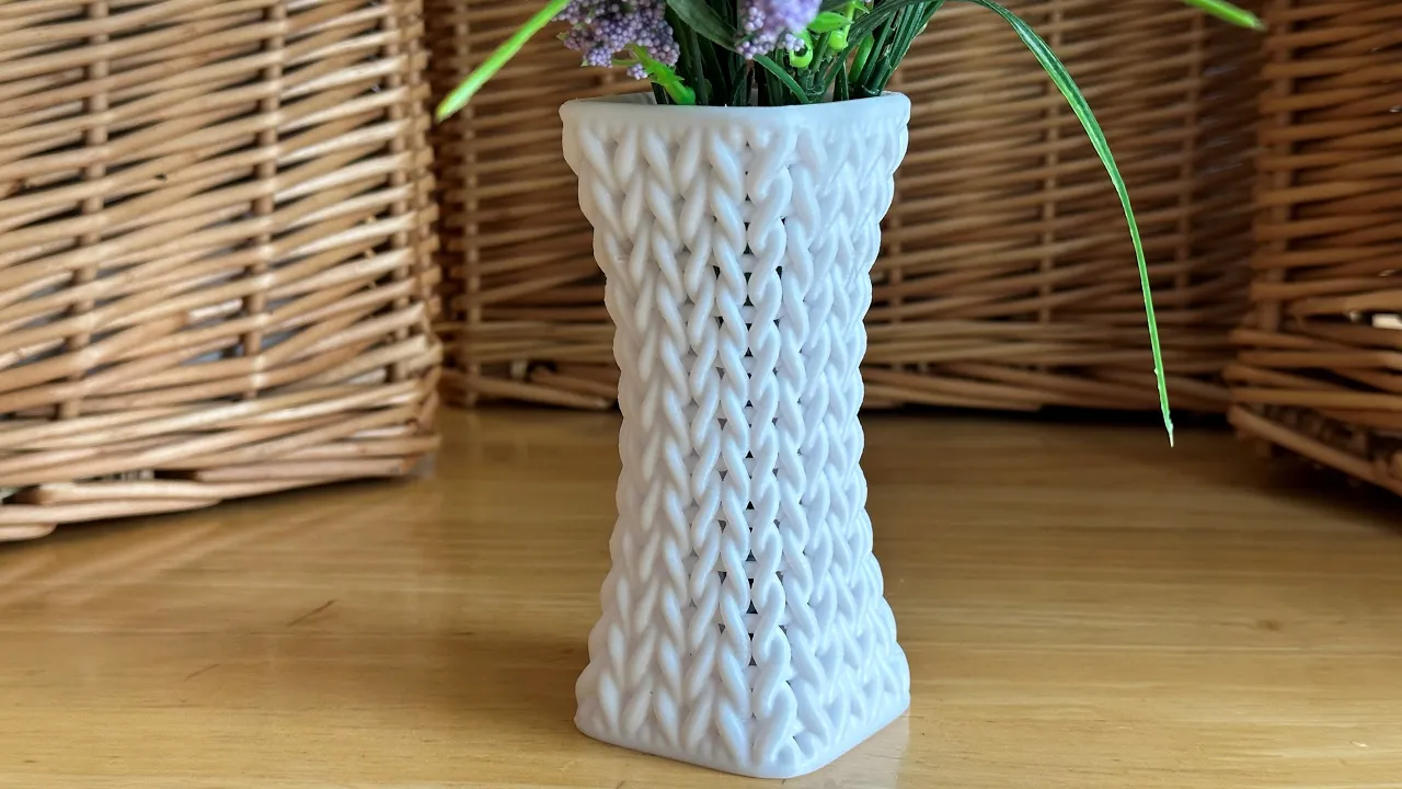 Square Knitted Vase