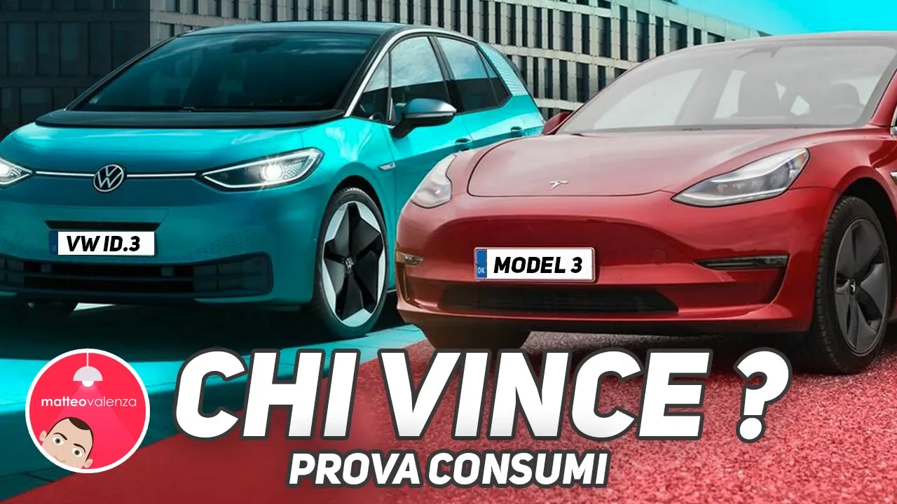 Tesla Model 3 Performance e Volkswagen ID.3, consumi reali a confronto